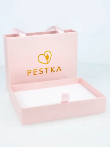 Przejdź do produktu Duże różowe pudełko na biżuterię w kształcie torebki